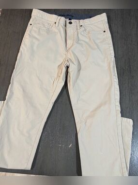Men’s English Laundry Off-White Slim Fit Casual 5-Pocket Chinos Size 32x32